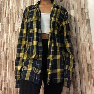 Navy and Yellow Flannel